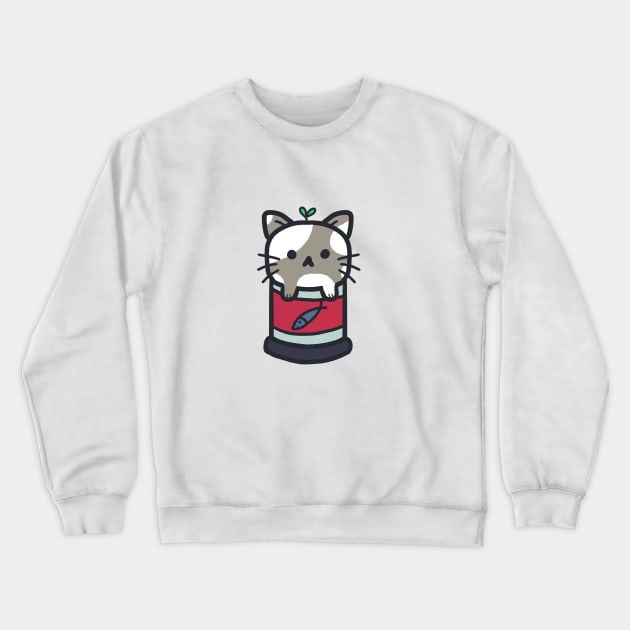 cute cat in a can design Crewneck Sweatshirt by grafitytees